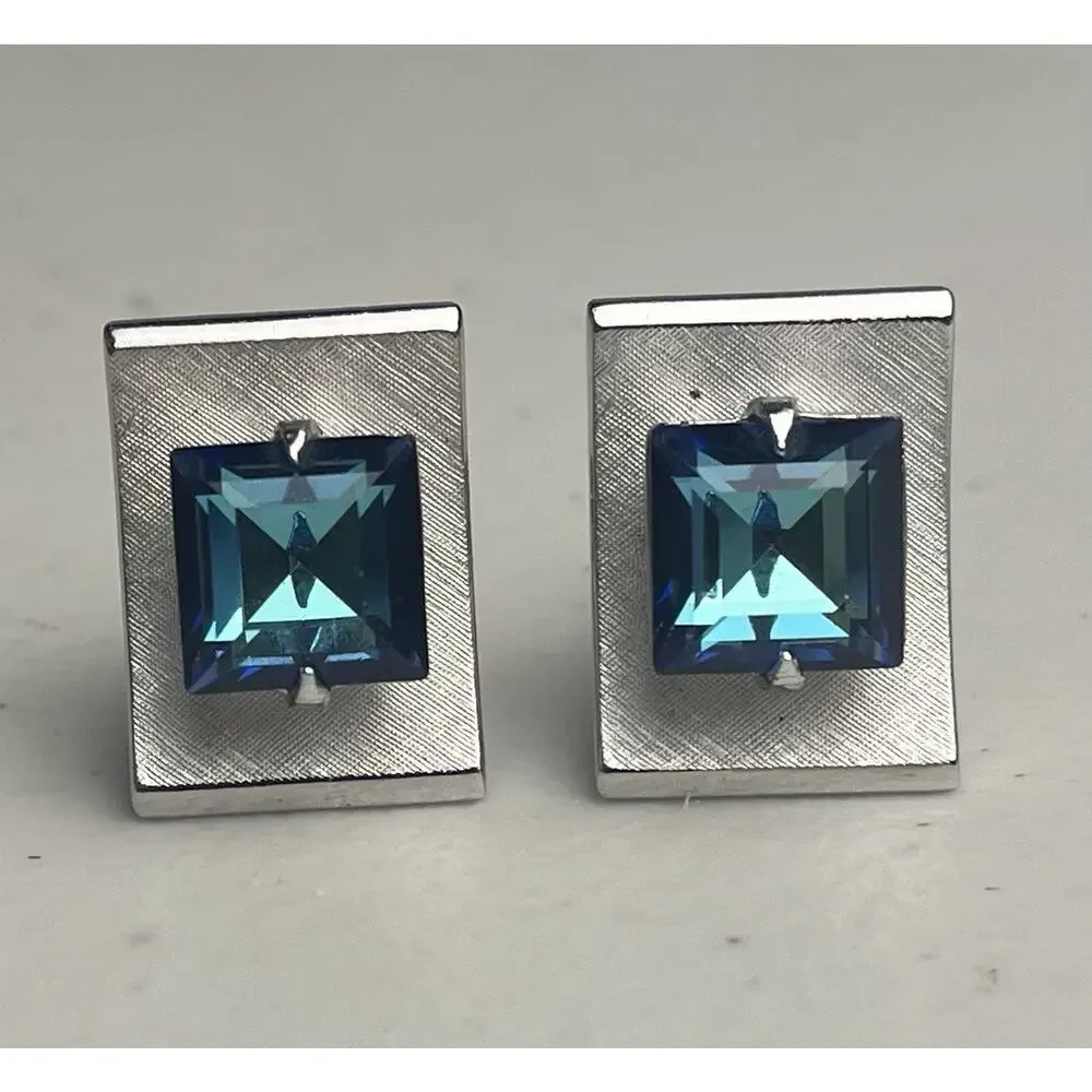 SWANK cufflinks blue